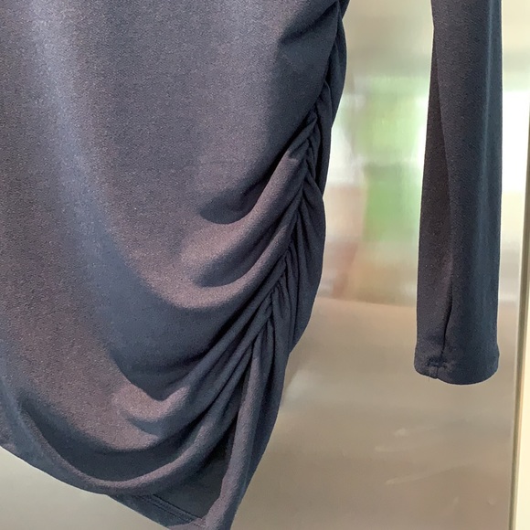 Banana Republic S Navy Blue Stretchy Longer Shirt - Picture 3 of 8